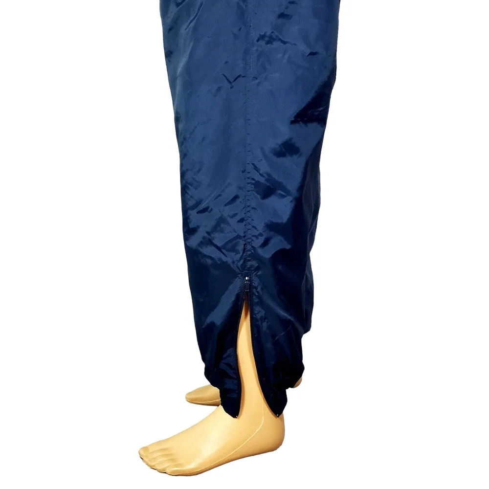 Tommy Sports Waterproof Nylon PU Coated Track Pants Zip Legs EUC Large Lined - Picture 4 of 7